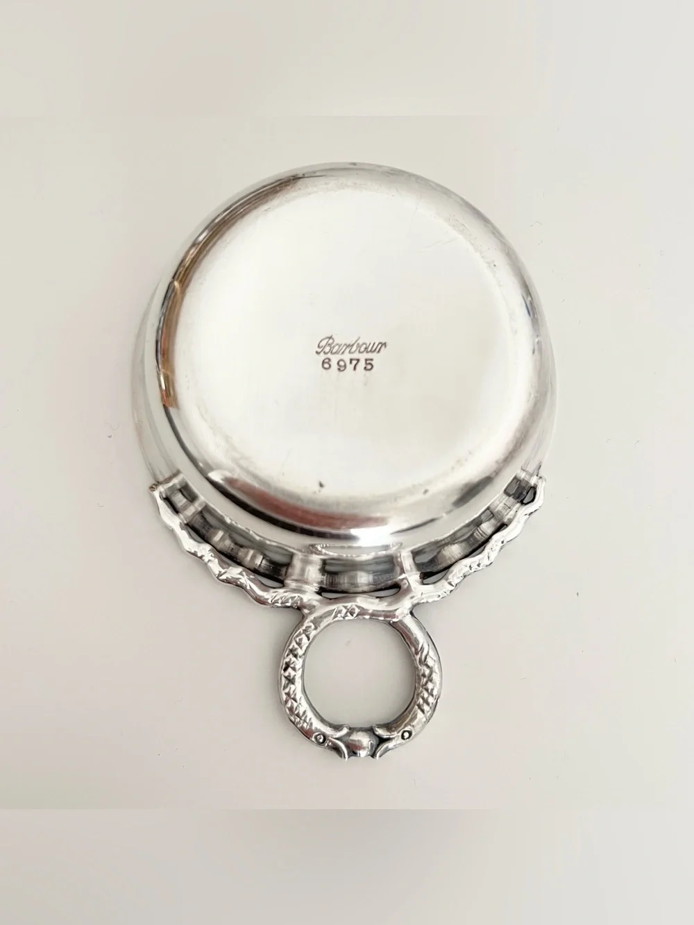 Antique Barbour Silver Co. Sommelier Wine Taster Tastevin Serpent Victorian